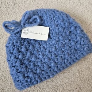HANDMADE OOAK Hat Toque Crochet Beanie - Soft Knit Blue